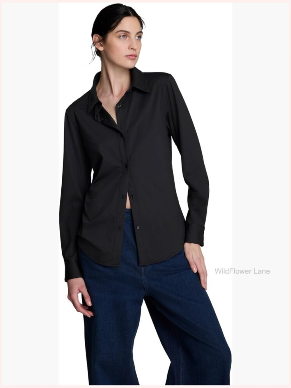 Long Sleeve Button Down Shirt - Regular Fit - Collared Neck - Machine Wash